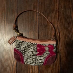 Tweed Coach Wristlet